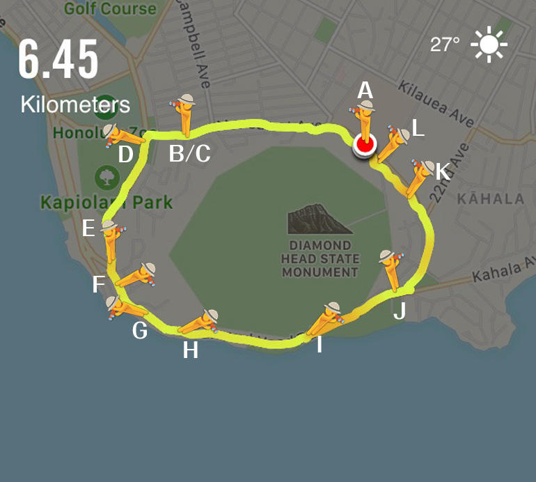 ハワイおすすめジョギングコース | ダイアモンドヘッドコース