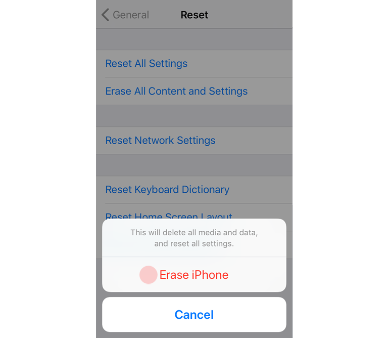 iPhoneのデータを消去する方法。
