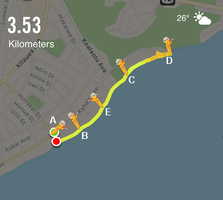 ハワイおすすめジョギングコース | 裸足でカハラビーチコース