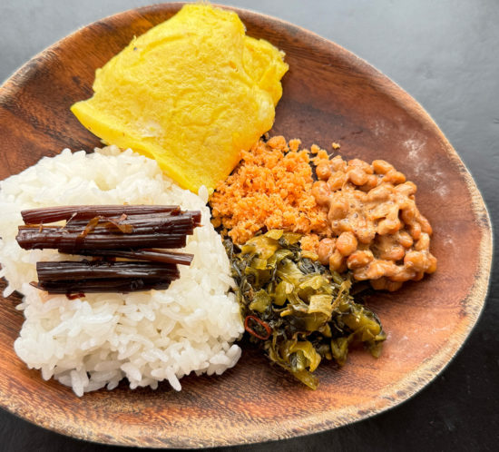 贅沢な朝ご飯。