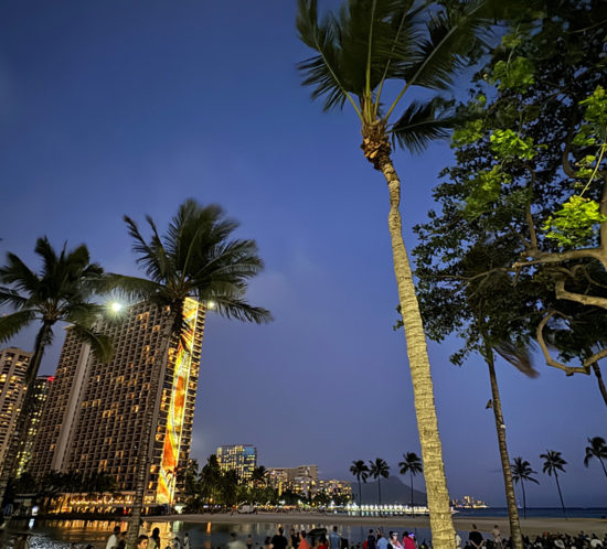 ヒルトンの花火。