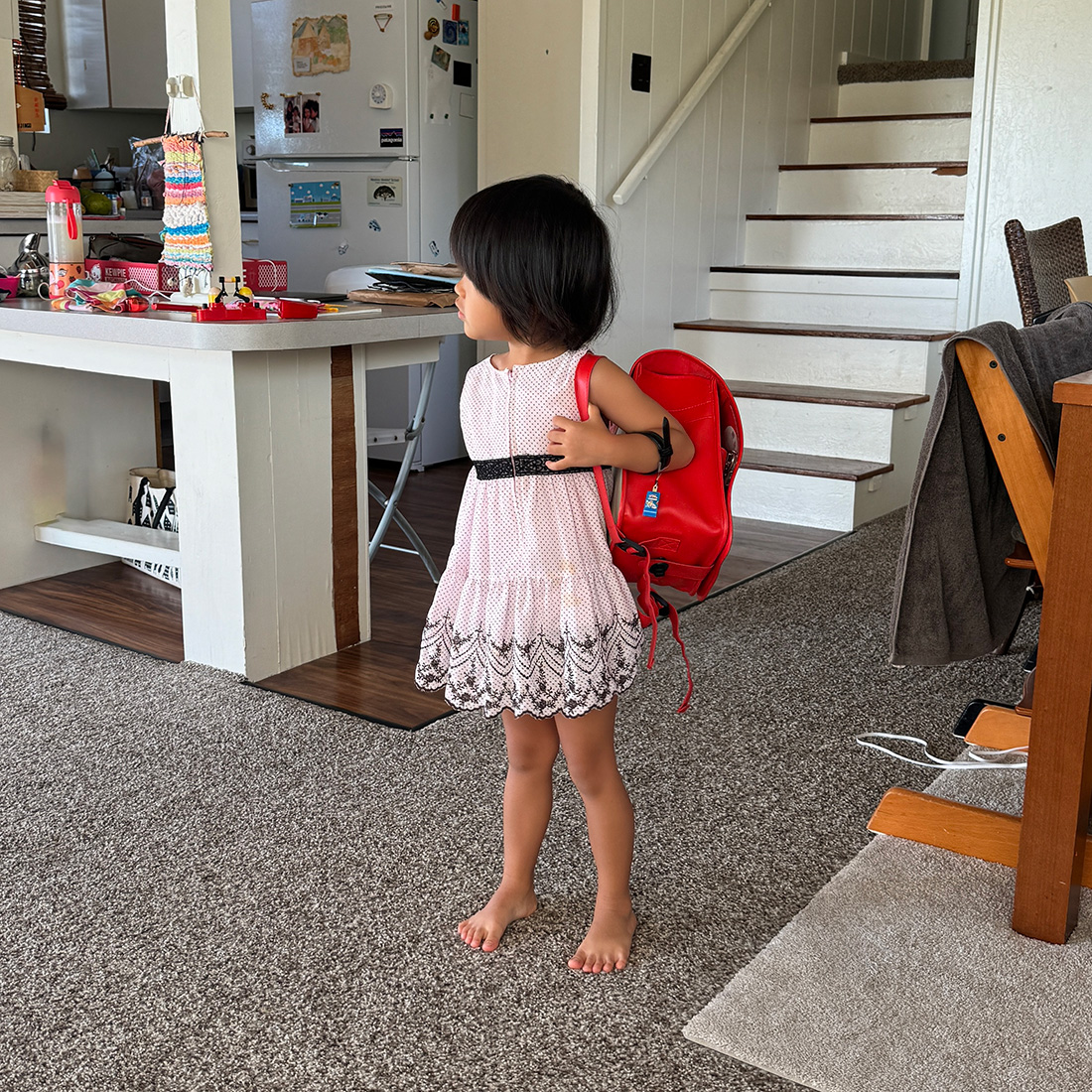 学校に行くらしい。