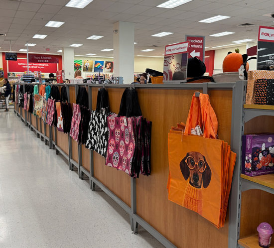 大きいショッピングバッグ。