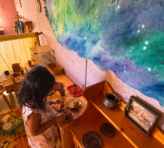 下の娘、学校へ行く。