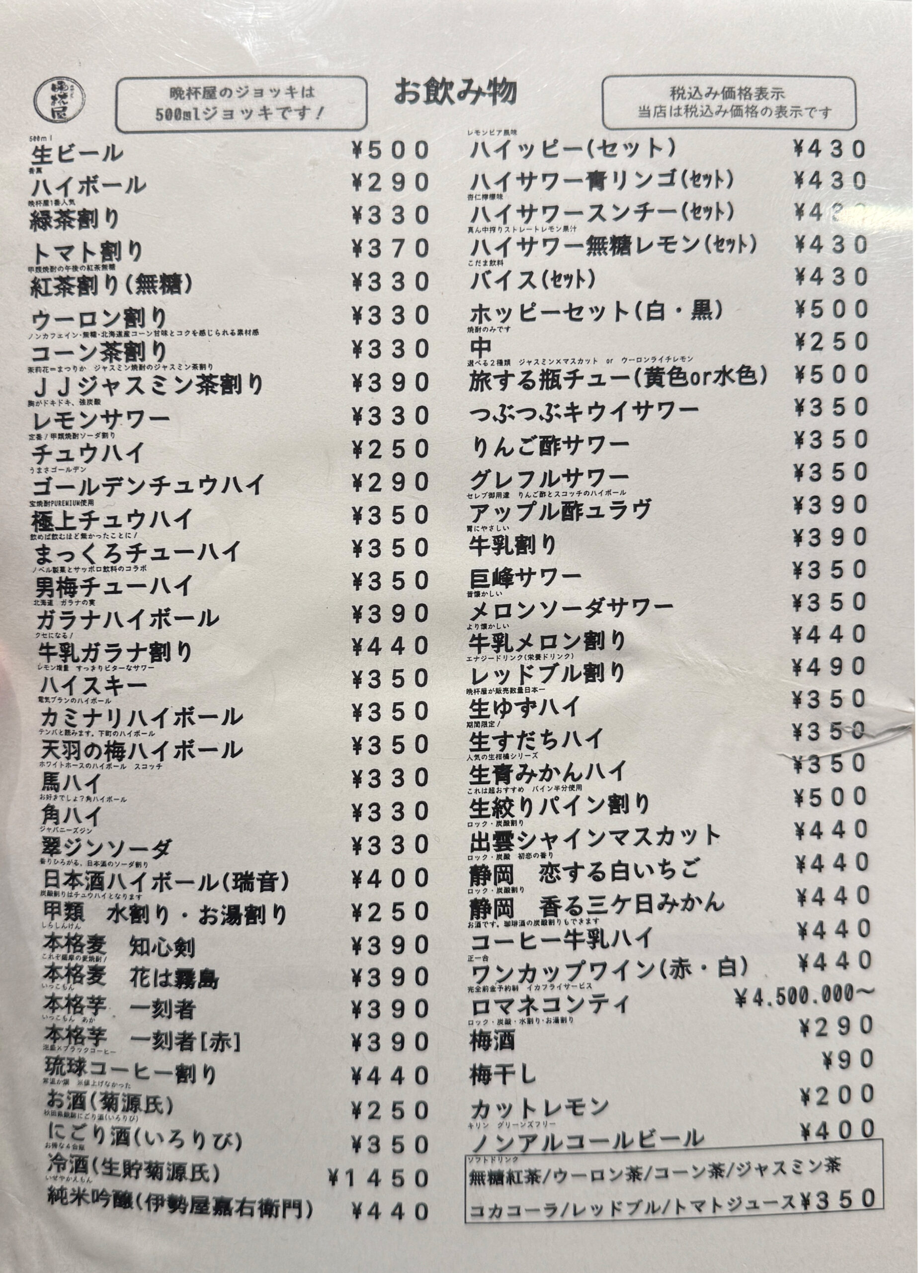 立呑み晩杯屋 立呑み晩杯屋