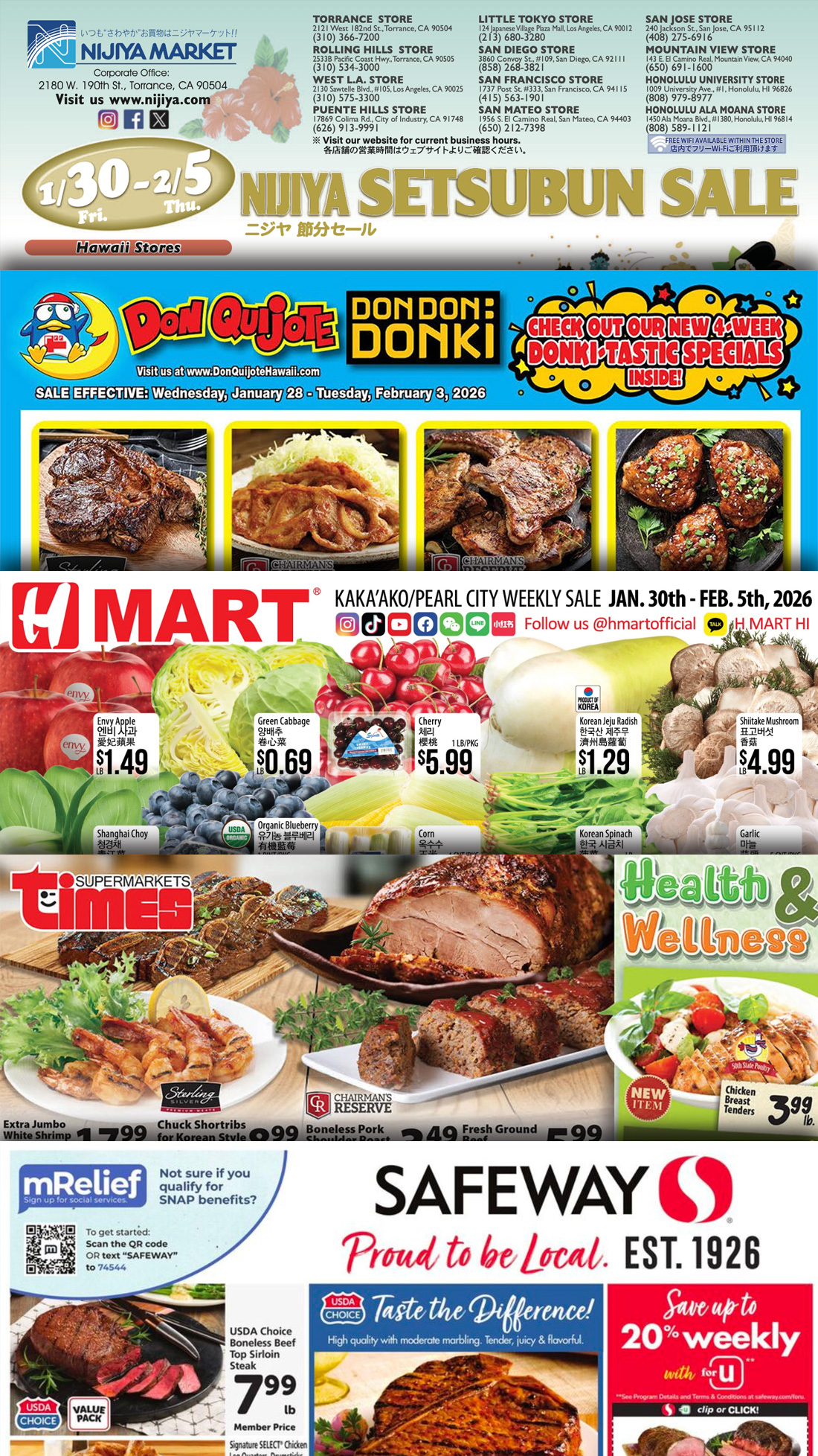 ハワイの食品、今いくら？5大スーパーの最新チラシで徹底比較！