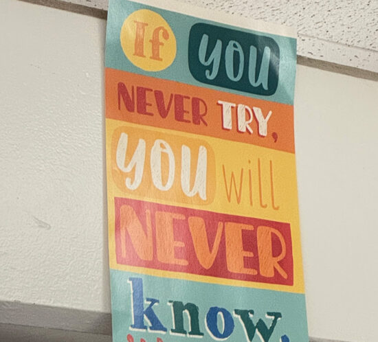 教室の壁からもらった心に響くメッセージ。