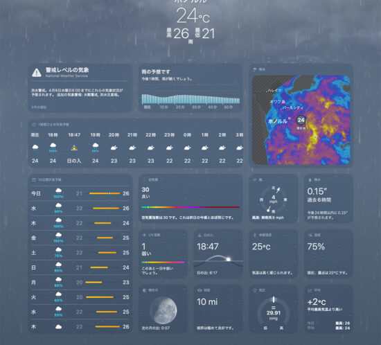 「また雨が来るね」と言葉少なに。